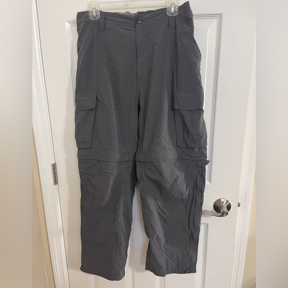REI Co-Op Convertible Hiking Loose Fit Nylon Cargo Pants in Gray size Large